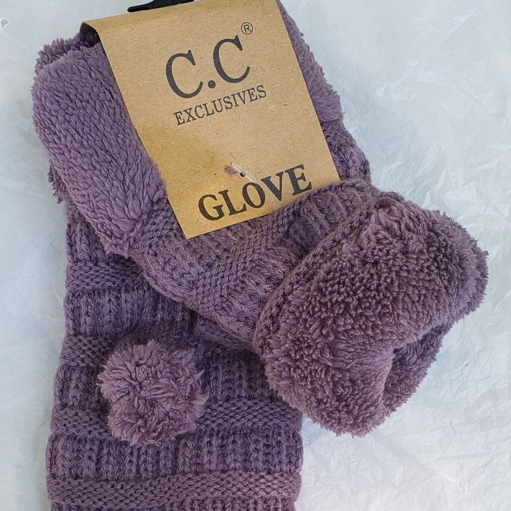 Lilac Fingerless Gloves